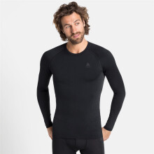 Odlo Men BL TOP rund hals l/s PERFORMANCE WARM EC i sort - S