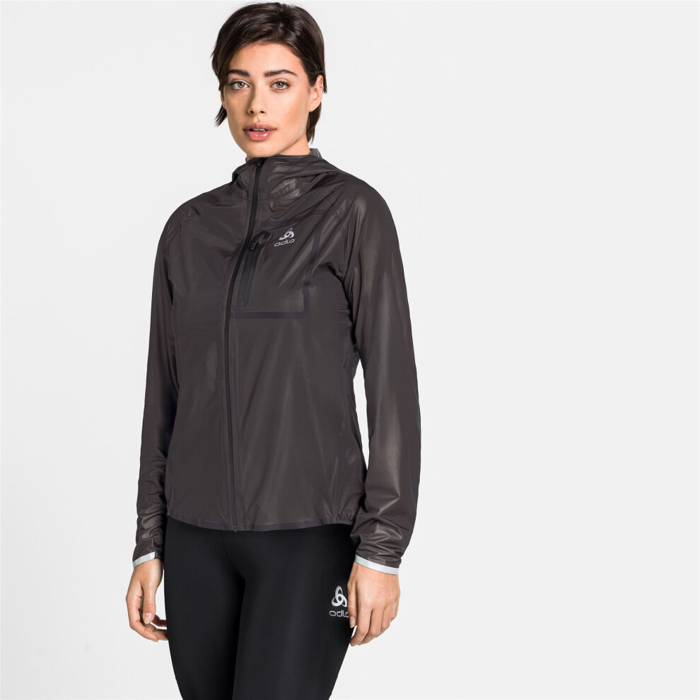Odlo Veste ZEROWEIGHT DUAL DRY WATERPROOF pour femme en Noir - L