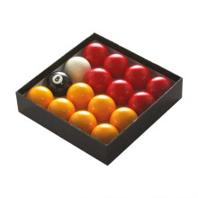 Powerglide Tournament Pool Balls 47.5mm Durable Table Balls Set of 16 Red & Yellow