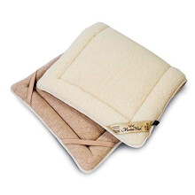 Merino Wool Bedding Reversible Cot bed Mattress Topper PERUGIANO 100% THICK, Protector, Pad Cot bed,Crib Bed Pad Cover 70 x 140cm COT BED size