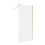 NES Home Nes Home Brushed Brass 800mm Wet Room Screen & Support Bar 5