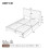ModernLuxe Upholstered Double Bed, 4FT6 Bed Frame with Adjustable Button-Tufted & Riveted Headboard, Solid Wooden Slatted Frame, Mute Foam, Easy 2