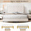ModernLuxe Upholstered Double Bed, 4FT6 Bed Frame with Adjustable Button-Tufted & Riveted Headboard, Solid Wooden Slatted Frame, Mute Foam, Easy 5