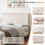 ModernLuxe Upholstered Double Bed, 4FT6 Bed Frame with Adjustable Button-Tufted & Riveted Headboard, Solid Wooden Slatted Frame, Mute Foam, Easy 4