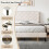 ModernLuxe Upholstered Double Bed, 4FT6 Bed Frame with Adjustable Button-Tufted & Riveted Headboard, Solid Wooden Slatted Frame, Mute Foam, Easy 3