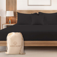 1000 TC Egyptian Cotton Fitted Sheet, 1 Piece Fitted Sheets for Double Mattress, Soft Double Fitted Sheet, Comfy Fitted Bed Sheets Double Size,