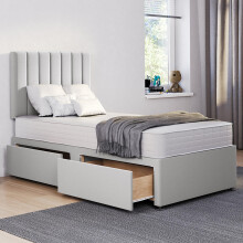 ComfoRest - Elegant 3FT Single Bed with Mattress | Stylish Bed & Mattress Sets for Modern Bedrooms | Functional with 2 Storage Drawers for