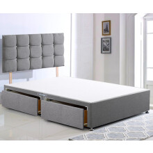 ComfoRest - Paris 5FT King Size Divan Bed - NO MATTRESS INCLUDED - Bed and Mattress - King Size Divan Bed with Mattress and 24" Elegant Headboard + 4