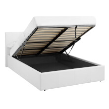 Direct Furniture Suppliers 3ft Single White Ottoman Storage Bed Gas Lift Up (L)203cm x (W)108cm x (H)88.5cm with Memory Foam Mattress ? 20cm Thick |