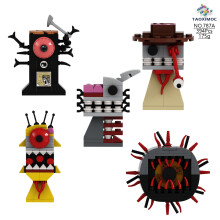(B) Sprunki Building Blocks Sprunki Dolls Oren Wenda Lime Bricks Figure Toy DIY Assembled Toys Kids Birthday Gifts Home Decors