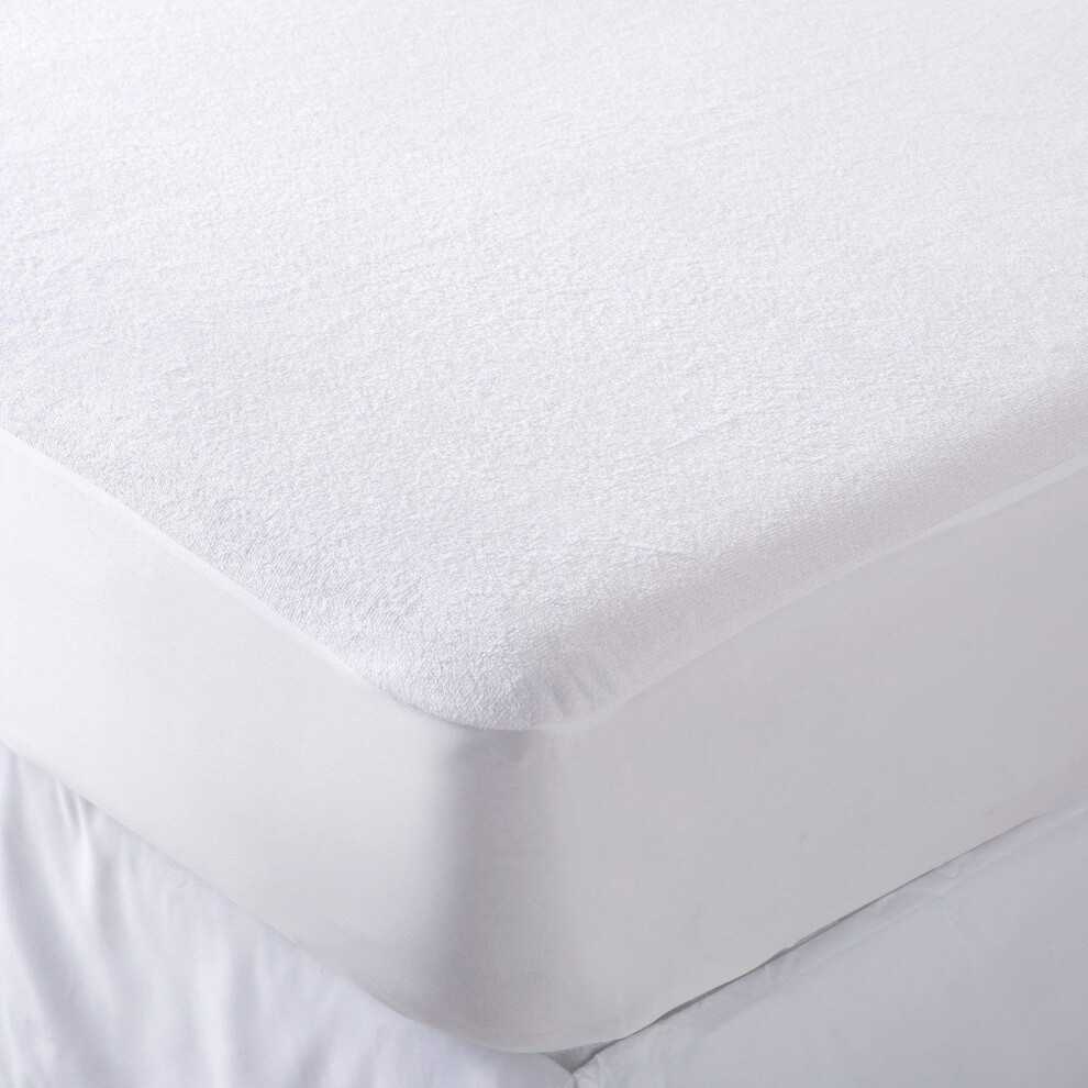 Hotel Quality Terry Towelling Waterproof Mattress Protector Cover Fitted Fabric Skirt - Moses Basket Size 35X75cm Jasmin Elinor