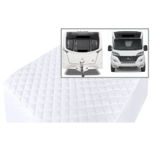 Waterproof Quilted Fitted Mattress Protector for Caravan/Motorhome Island Bed - Hand Made to Order, 8in (20cm) Deep