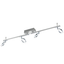 EGLO Cardillo LED Ceiling Light, 3-Bulb Ceiling Light, Ceiling Spotlight Made of Aluminium, Metal and Plastic, Living Room Lamp in Chrome, LED Hallway
