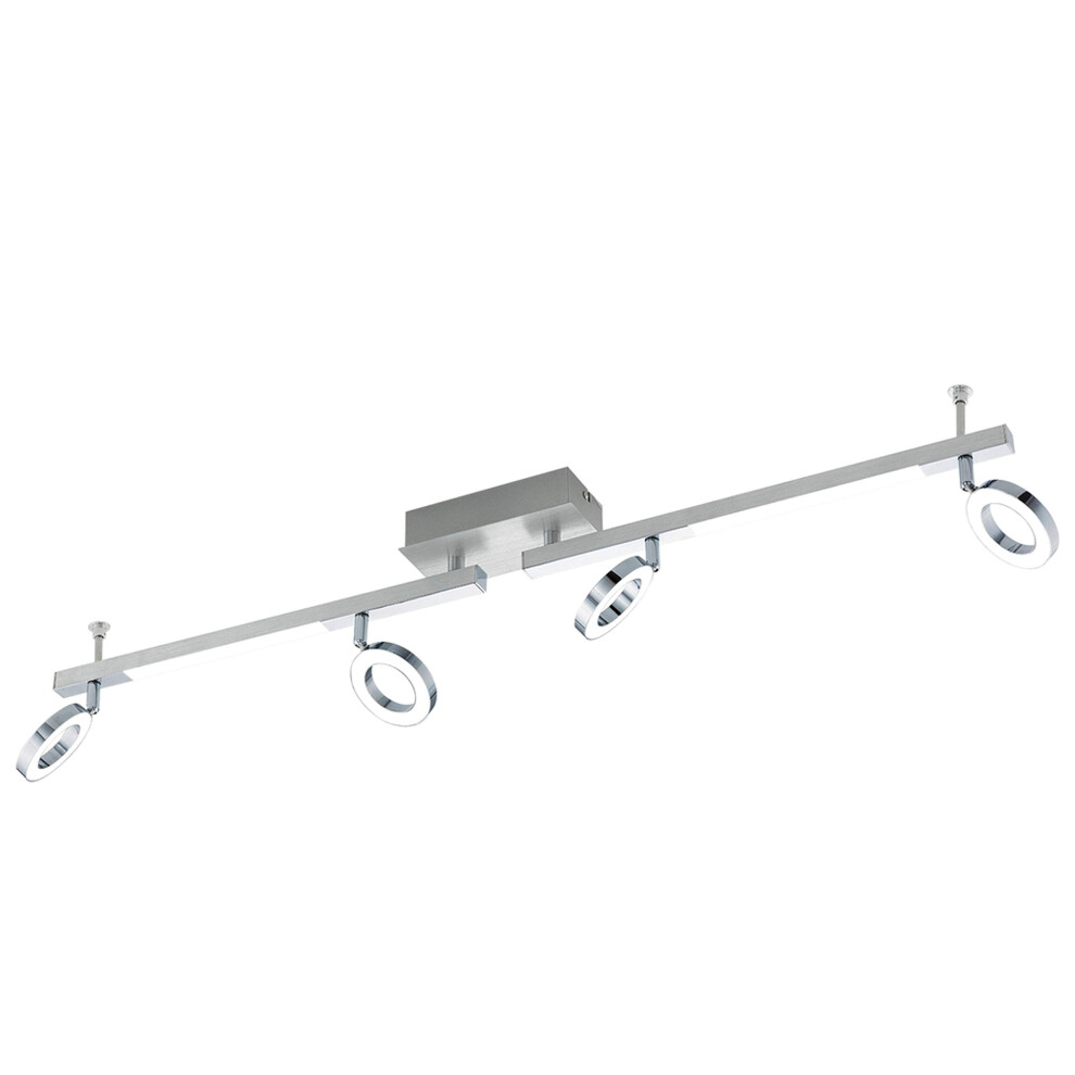 Eglo Cardillo Led Ceiling 3-Bulb Ceiling Ceiling Spot Made Of Aluminium, Metal And Plastic, Living Room Lamp In Chrome, Led Hallway Light