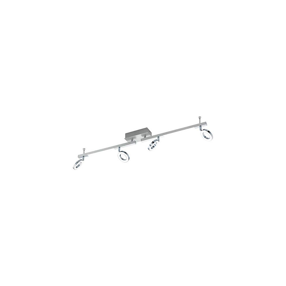 Eglo Cardillo Led Ceiling 4-Bulb Ceiling Ceiling Spot Made Of Aluminium, Metal And Plastic, Living Room Lamp In Chrome, Led Hallway Light