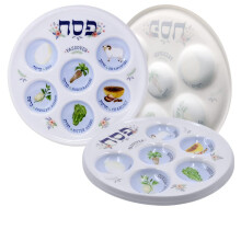 The Dreidel Company Pesach Seder Bord Deluxe Kwaliteit Kunststof 10"""" Wegwerpborden (Pak van 2)