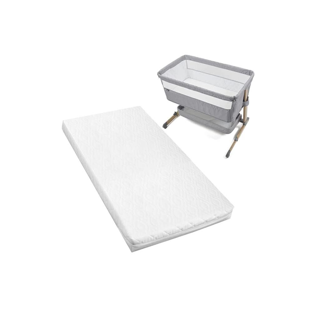 Baby Mattress Fits/Compatible Snuzpod 4 Babylo Cozi Sleeper - Bedside Travel Cot Toddler For Newborns Infant Bed Firm Foam Mattress - Pinkfairy