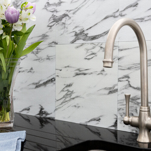 (1) MARBLE GREY Self-adhesive Wall Tiles