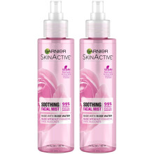 Garnier Facial Mist Spray med Rose Water 4,4 Fl Oz (130mL) 2 Count (Frpackningen kan variera)