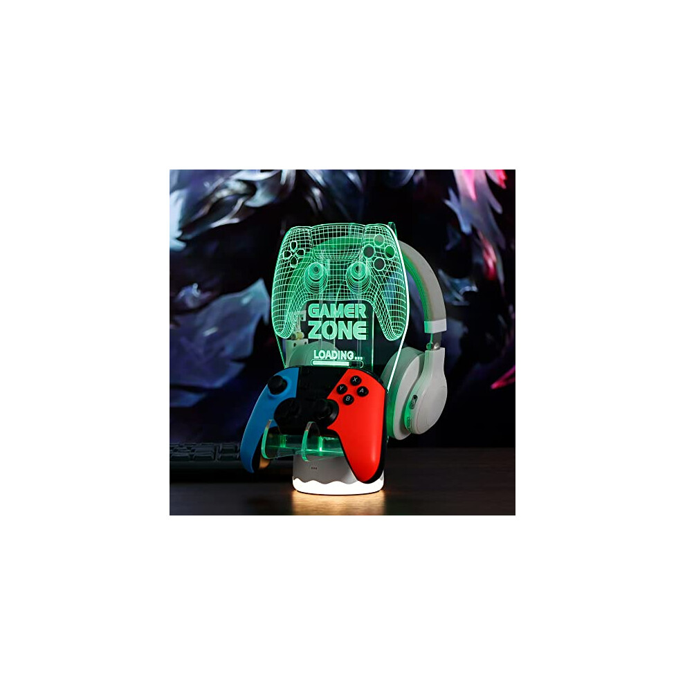 Yuandian Up Headphone Controller Stand, 16 Colors 3D Led S Headset Gamepad Holder, Game Controller Hanger For All Universal Gaming Pc Light 719081539155