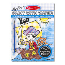 Melissa & Doug Mijn Eerste Schilderen Met Water Kids' Kunstblok Met Kwast - Piraten, Ruimte, Bouw en Meer