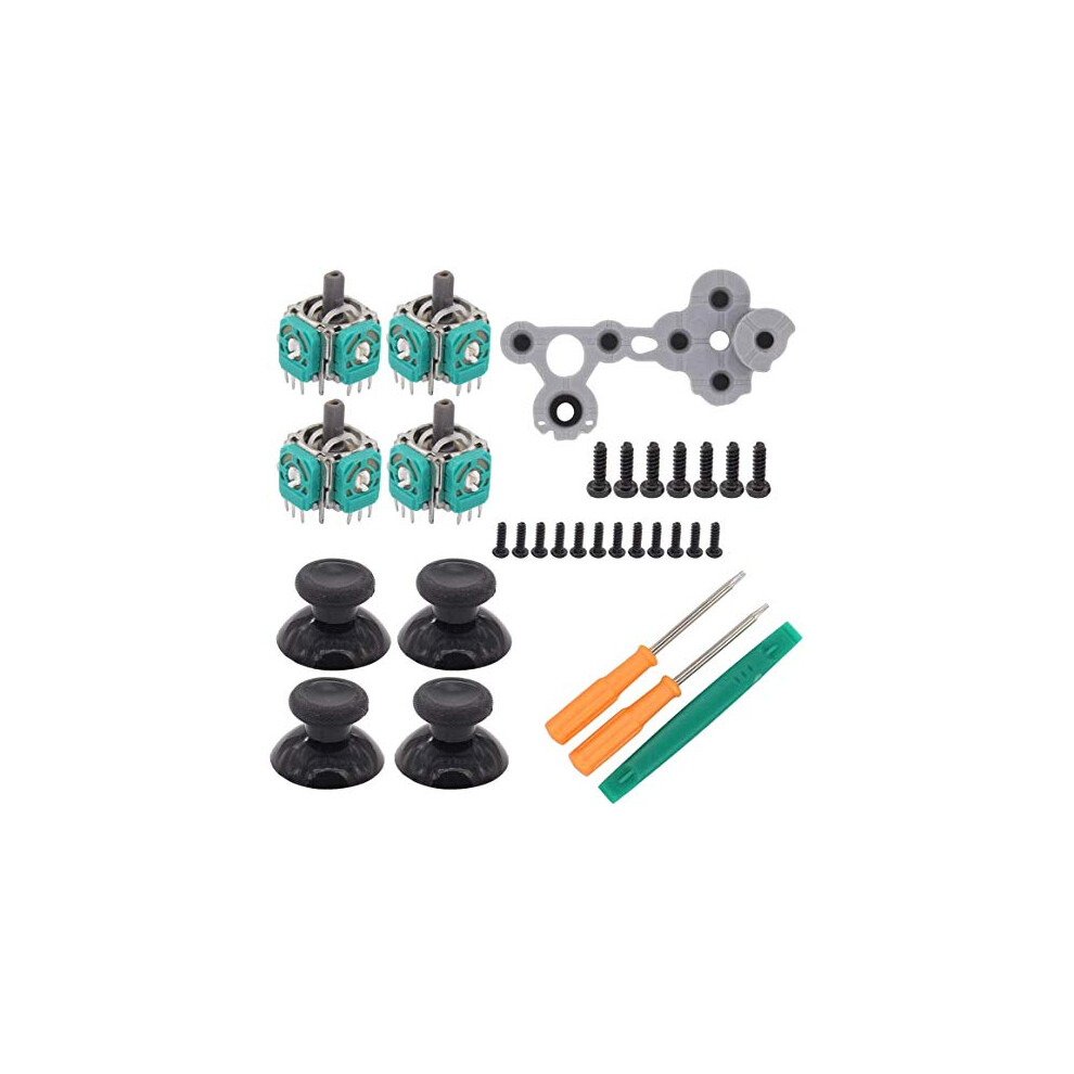 Photos - Console Accessory Fasizi 3D Analog Joystick thumb stick sensor gamepad thumbstick replacement part for Xbox One Controller with Tools (4 Packs