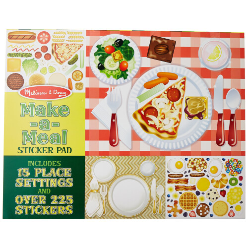 Melissa & Doug Melissa & Doug Αυτοκόλλητο Πακέτο - Δημιουργία Γεύματος, 225+ Αυτοκόλλητα Φαγητού