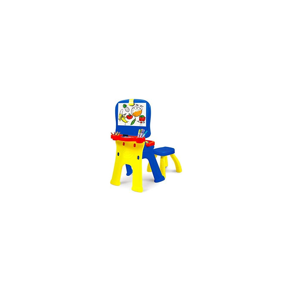 Crayola: Triple-The-Fun Art Studio - Converts Into Activity Desk  Includes Stool  Magnetic Dry Erase Board  Ages 3+