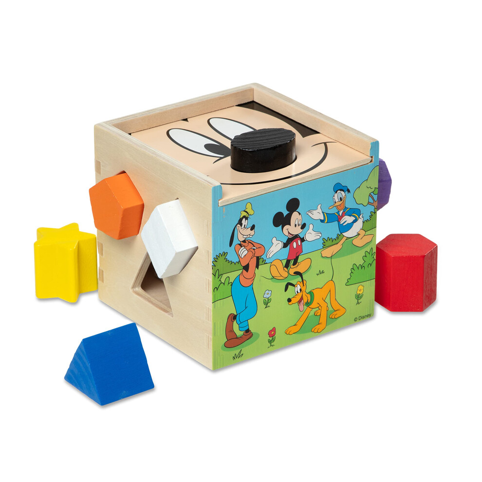 Melissa & Doug Disney Mickey Mouse & Friends Sortierwurfel Aus Holz Mickey Mouse Spielzeug, Klassisches Holzspielzeug Fur Babys Und Kleinkinder-image