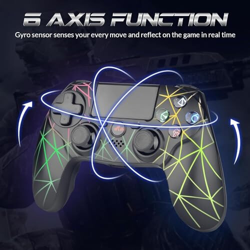 Rii Wireless Controller for PS4, Bluetooth PC Gaming Controller Gamepad with 6-axis detection system and dual motor vibration for PS4/Android/Windows 2