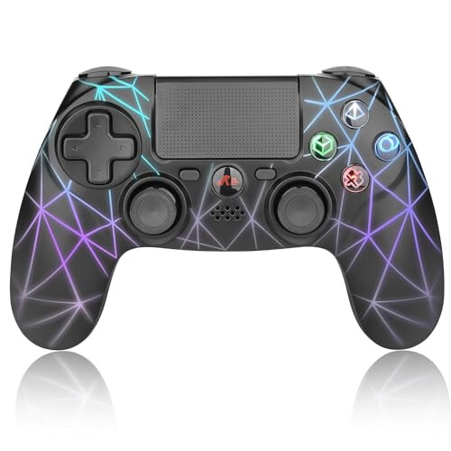 Rii Wireless Controller for PS4, Bluetooth PC Gaming Controller Gamepad with 6-axis detection system and dual motor vibration for PS4/Android/Windows