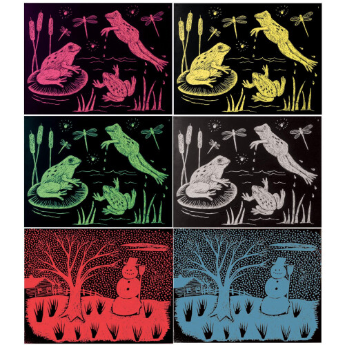 Melissa & Doug Χαρτί Scratch Art Melissa & Doug - 60 Φύλλα, 6 Χρώματα