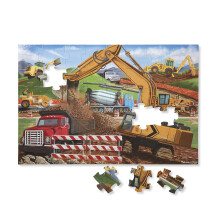 Melissa & Doug Building Site Jumbo Jigsaw Floor Puzzle (48 stk 2 x 3 fod lang)