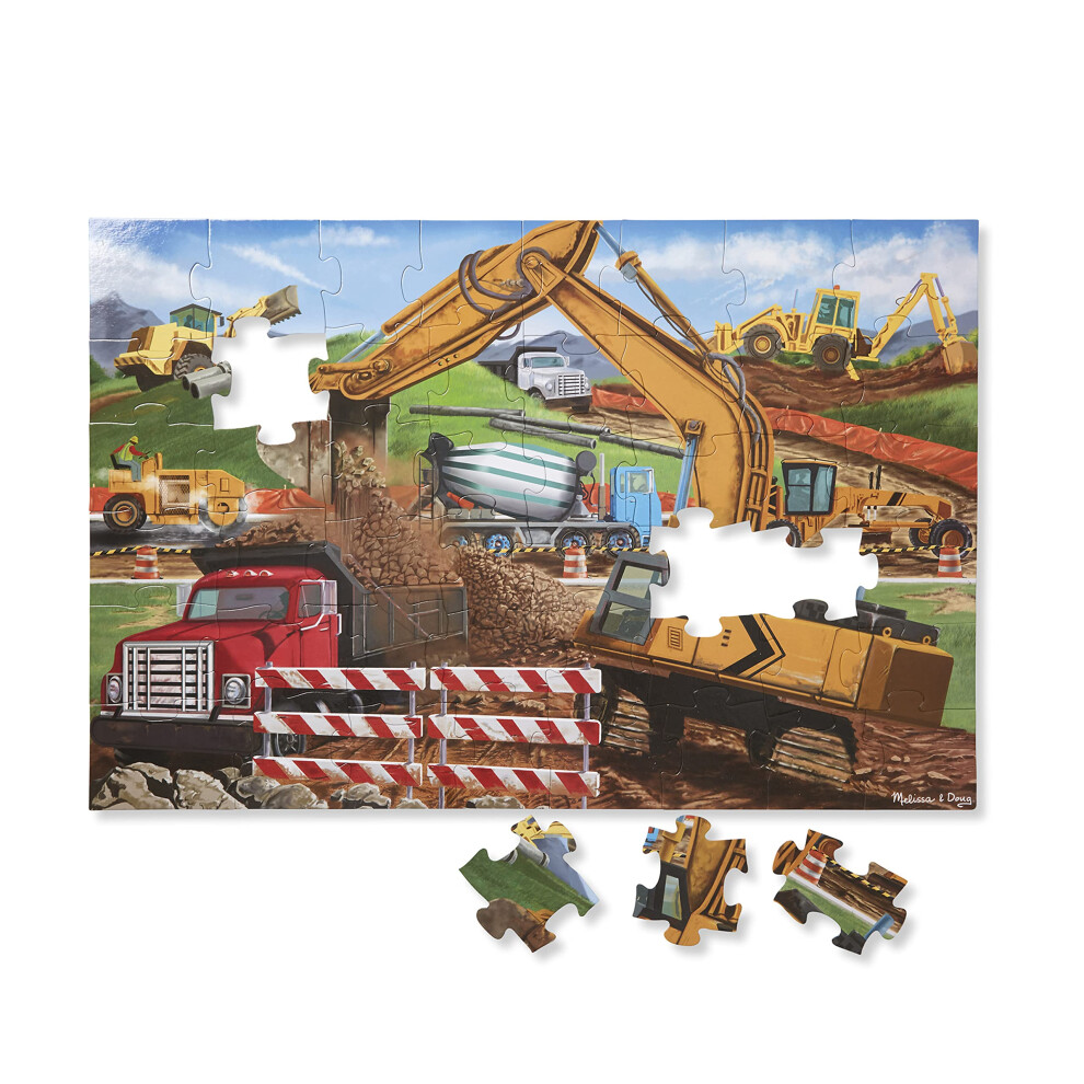 Photos - Jigsaw Puzzle / Mosaic Melissa&Doug Melissa & Doug Building Site Jumbo Jigsaw Floor Puzzle 8900 (48 pcs 2 x 3 feet long)