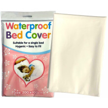 Waterproof Baby Toddler Bed Cover Mattress Protector White Single 200x100 Sheet