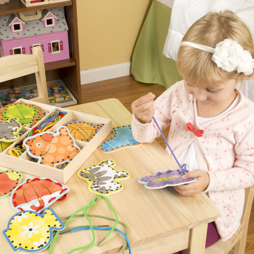 Melissa & Doug Melissa & Doug Ξύλινα Κάρτες Λαβής Αλφαβήτου Με Διπλές Πάνελ και Αντιστοιχία Σχοινιών 1