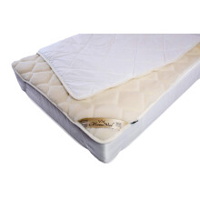 Merino Wool CARO 100% Australian Reversible Mattress Topper Cashmere Wool Underblanket, cotbed UNDERBLANEKT 140 x 70 cm WOOLMARKED NATURAL BABY