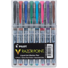 Pilot V Razor Point Υπογραμμίσεις, Ποικιλία Χρωμάτων, 8-Πακέτο Σακούλα (11008)