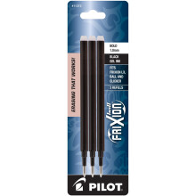 Pilot FriXion Ball Uitwisbare gel-inktvullingen 1,0 mm Vetgedrukte zwarte inkt 3 stuks