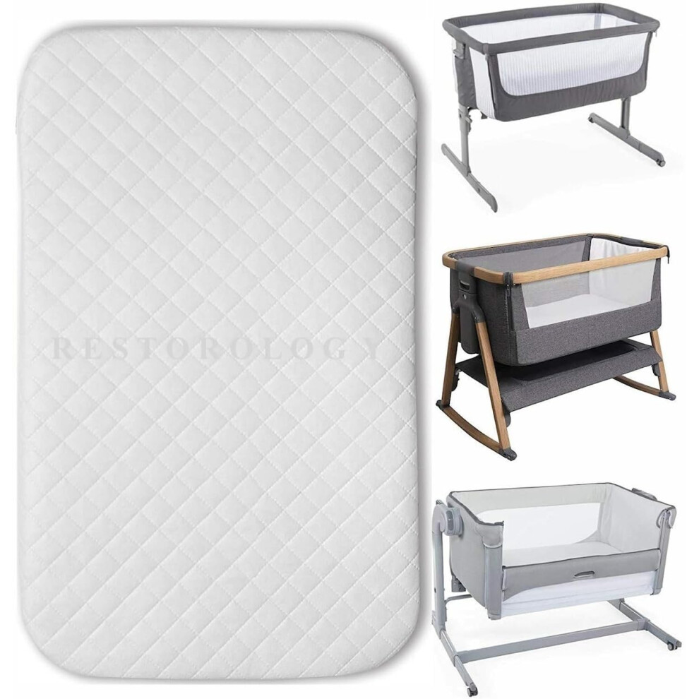Next2Me Bedside Crib Mattress | Compatible to Fit Chicco Next to Me Bedside Toddler Crib Machine Washable Hypo-Allergenic Breathable Quilted/Cool