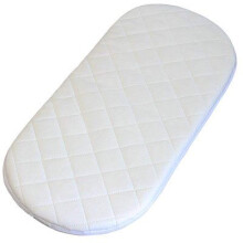 GAX Moses Basket Memory Foam Mattress Baby Pram Cot Travel Crib Microfiber Fits Mothercare Pram Oval Shaped Bassinet Baskets Quilted Washable Covers