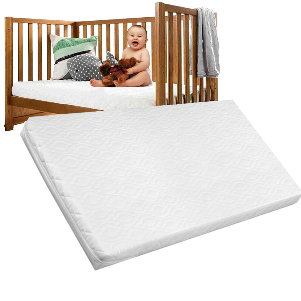 Baby Crib Cot Foam Mattress Fits Kinderkraft Bedside Crib Anti Allergenic 90 X 52 X 4Cm Pinkfairy