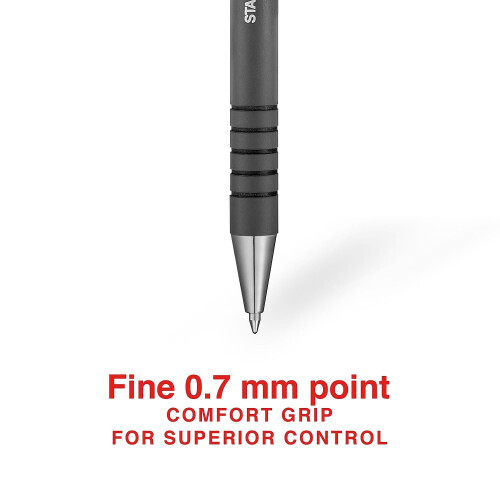 Staples Staples 808005 Postcript rtractable Stydpins Fine Point Black Dozen (18264) 2