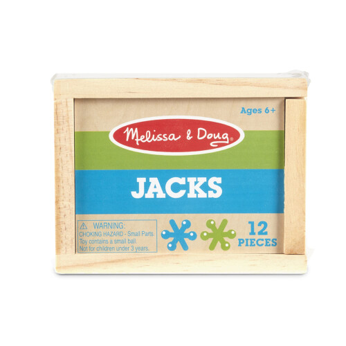 Melissa & Doug Melissa & Doug Παιχνίδι Jacks με 10 Κομμάτια και 2 Μπάλες σε Ξύλινο Κουτί Αποθήκευσης 2