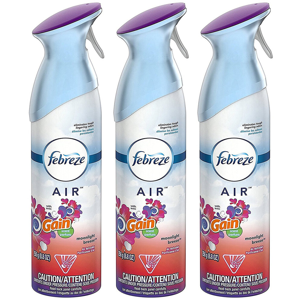 Febreze Lufterfrischerspray Gain Moonlight Breeze Nettogewicht 8,8 Oz (250 G) Pro Flasche Packung Mit 3 Flaschen-image