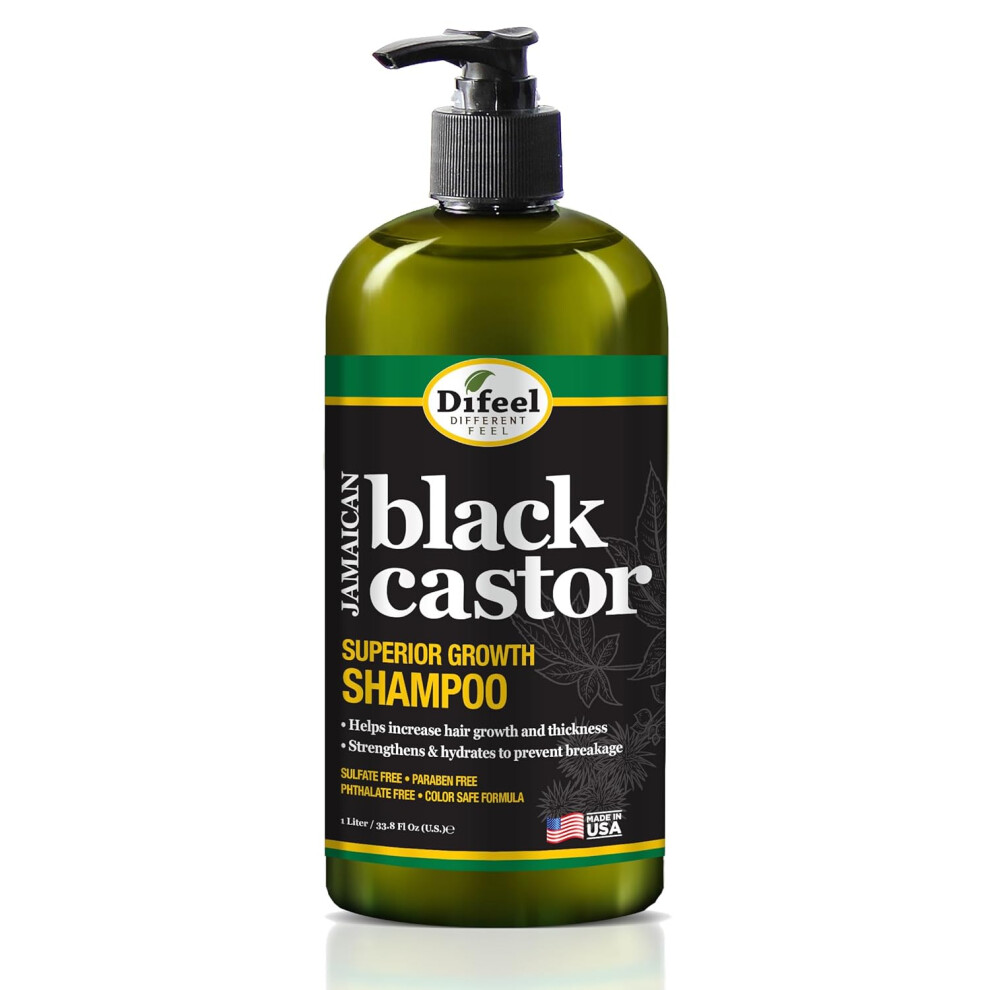 Difeel Black Superior Growth Jamaican Castor Shampoo 33.8 Oz