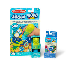 Melissa & Doug Sticker Wow! Sea Turtle Bundle: 24-Page Activity Pad  Sticker Stamper  500 Stickers  Arts and Crafts Fidget Toy Collectible Character