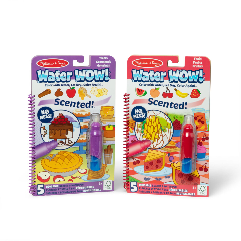 Lot de 2 blocs de coloriage r  utilisables    l'eau parfum  e Melissa & Doug - Friandises aux fruits