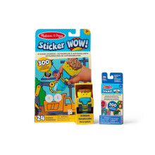 Melissa & Doug Sticker Wow! Bulldozer Bundle: 24-Page Activity Pad Sticker Stamper 500 Stickers Arts and Crafts Fidget Toy Collectible Character