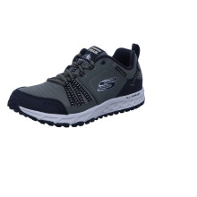 Skechers Men's Escape Plan Trainers Olive Leather Mesh Black Trim 10